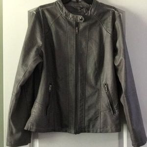 Lightweight Faux Leather Jacket